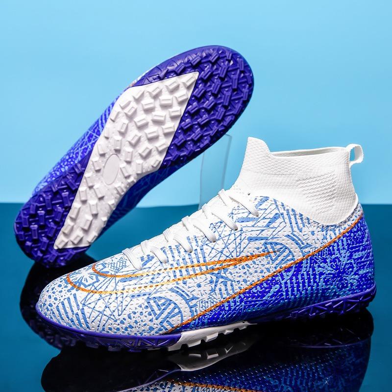 Football Shoes High Top Assassin Professional Training Long Spikes Children Adult Large Size Broken Spikes Football Shoes