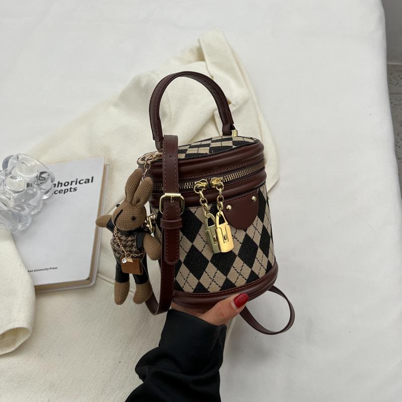 High-End Fashion Women'S Portable Bucket Bag Versatile Mobile Phone Bag Casual Shoulder Oblique Span Bag