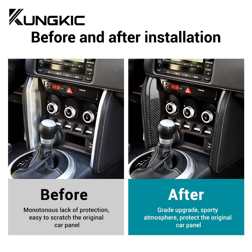 Real Soft Carbon Fiber Sticker For Subaru BRZ Toyota GT86 2012-2016 2017 2018 2019 2020 LHD RHD Car Side of Central Switch Trim