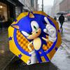 Sonic Hedgehog 8 Ribs 3Fold Black Glue Uv Protection Umbrella Sun Protection Rainproof Compact Folding Umbrella For Travel Daily Use C924354