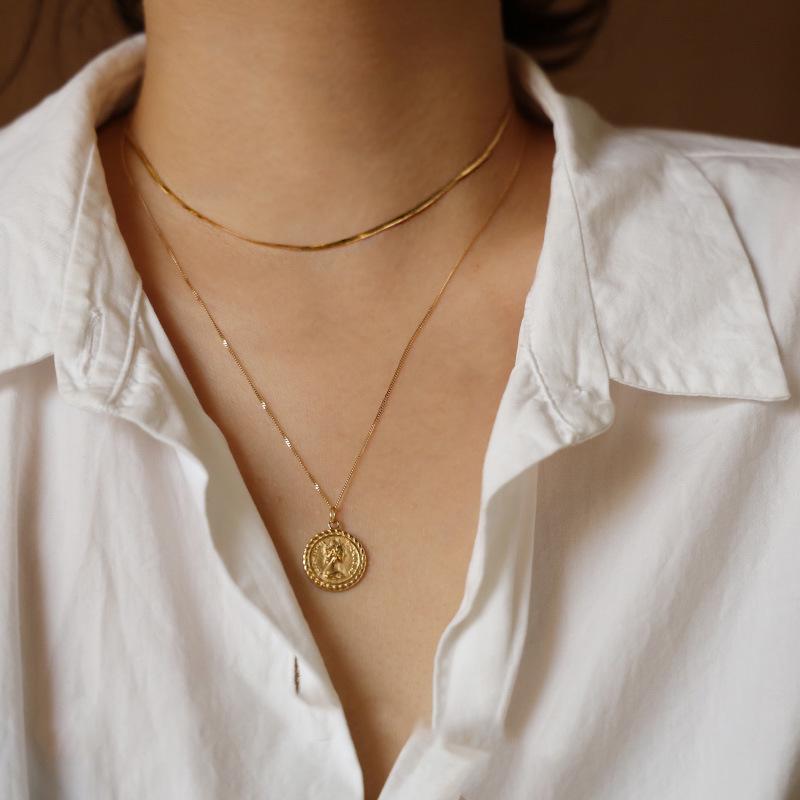 

Позолоченное серебро 925 пробы Минималистичное ожерелье-цепочка на ключицу для женщин 925 silver