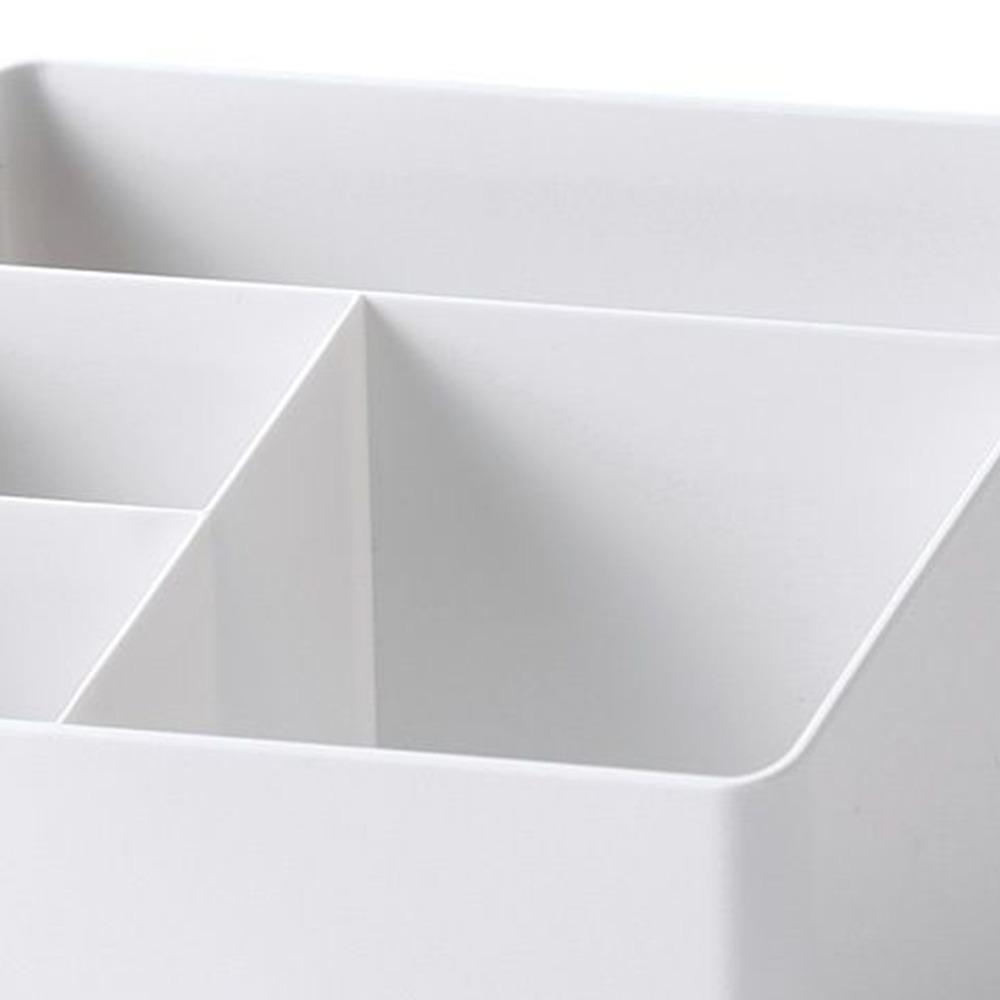 Home Organize PP Desktop Storage Box Multifunctional Large Makeup Organizer White Multicompartment Desk Office Organizer Desktop