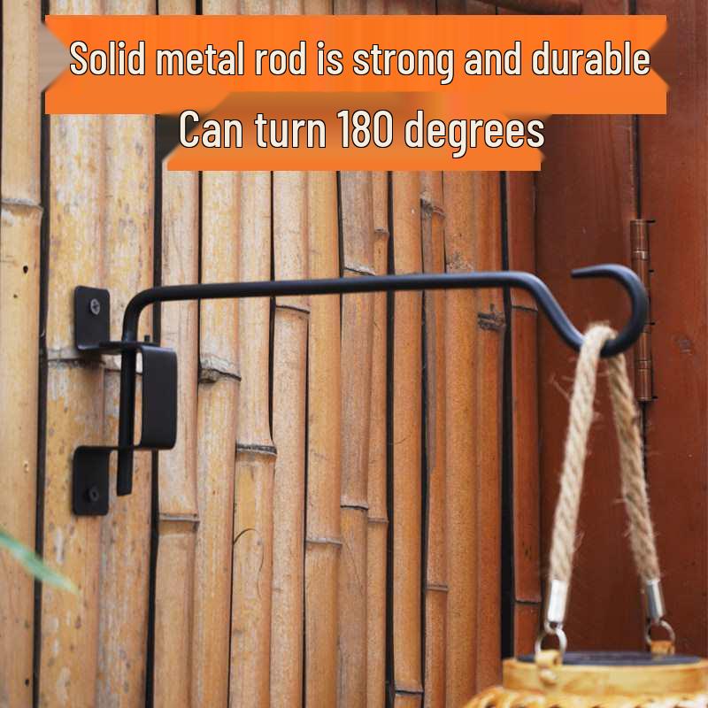 Rotatable Detachable Wall-Mounted Lantern and Basket Hooks: Garden Balcony Pot Hangers