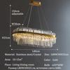 French luxury crystal chandelier Nordic modern home lighting living room LED chandelier room decoration indoor ceiling light