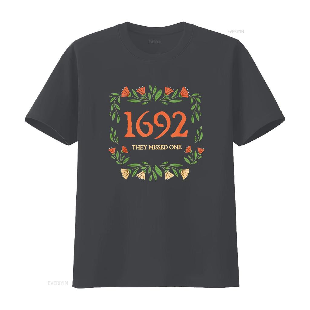 1692 They Missed One T Shirt Vintage Washed Top For Everyday Wear Unisex Graphic Stylish Slightly Streetwear Homme Soft Casual
