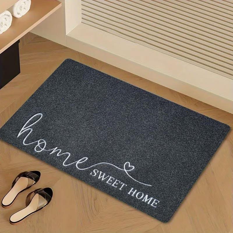 1 st Welkom Zwart-Wit Gestreept Antislip Deurmat Wasbare Vloermat voor Huis, Badkamer, Buiten, Camping