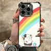 Cartoon Cute Hamster Plating Phone Case For Iphone 16 17 Pro Max Air 16E 14 15 Plus 12 13 Mini Anti-Fall Airabag Cover