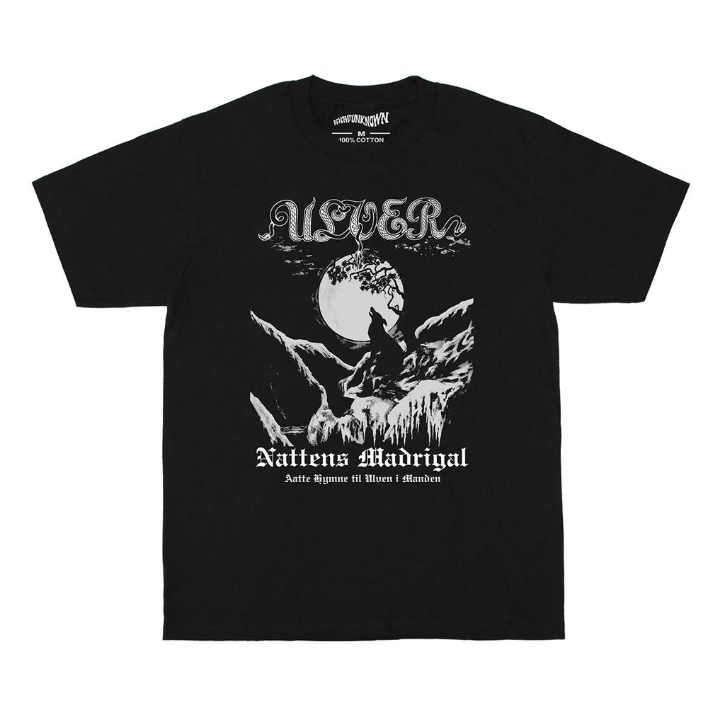 T-shirt Ulver Il Madrigale della Notte Black Metal Satyricon Agalloch Cotone Lavato Top da Uomo Abbigliamento Maglietta Grafica Stampata Unisex