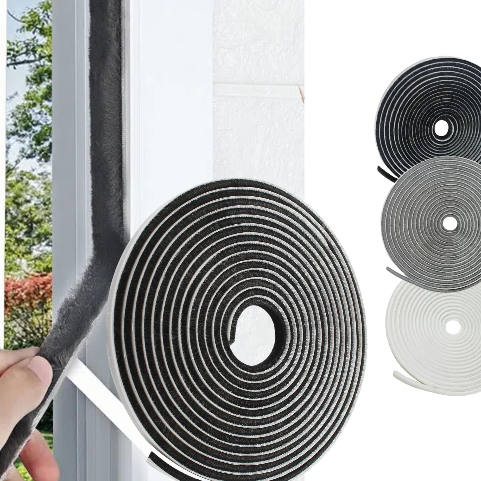 

ULcomlife Черный Зазор Мохер Увеличенный Черновой Ворс Подходит Неравномерная Черновая Защита Длинный Насекомое Улучшает Отопление и Охлаждение Экономит Энергию на Воздухе Ширина 9 мм чёрный