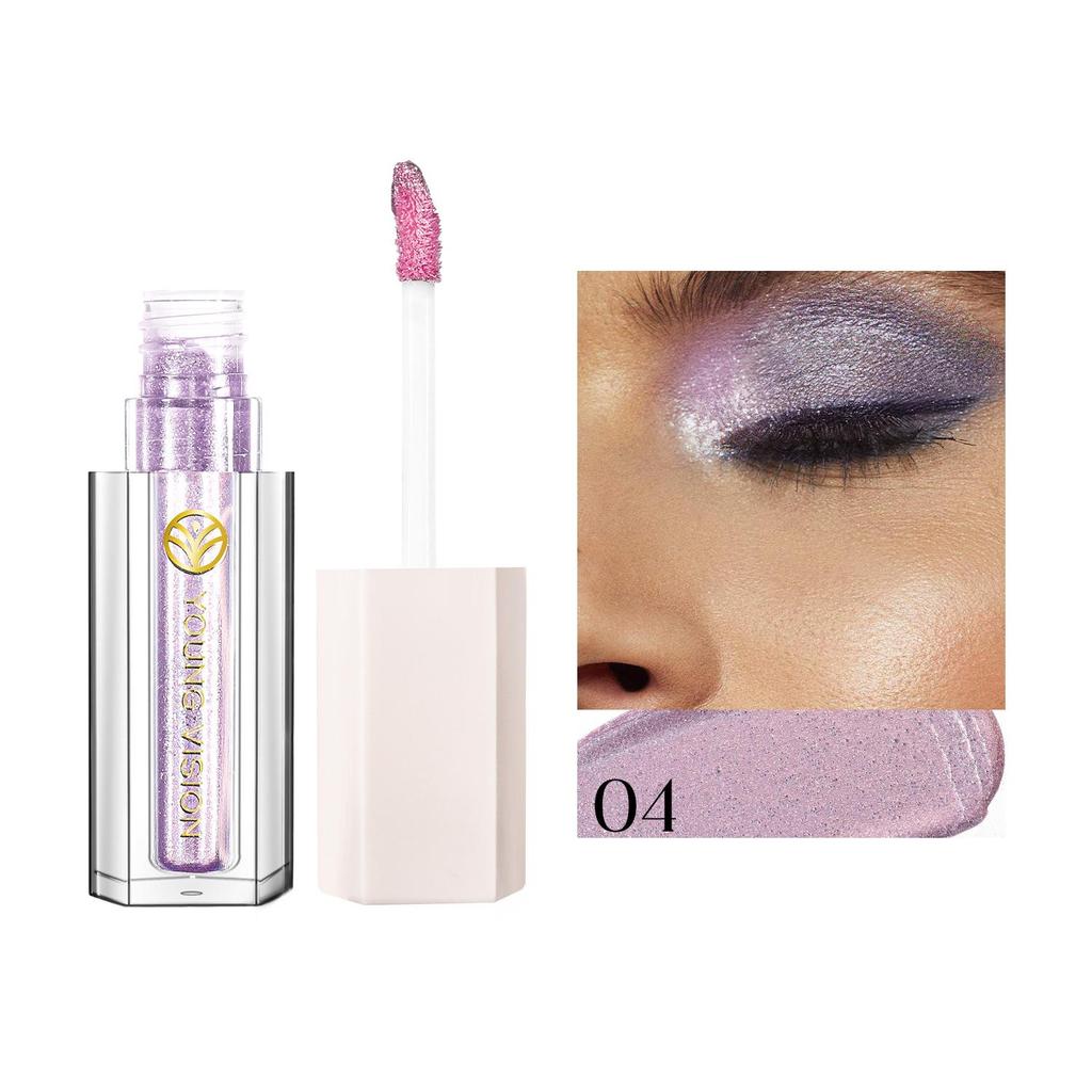 12-color Sparkling Colorful Eye Shadow Pearlescent Polarized Brightening Matte Liquid Eyeshadow