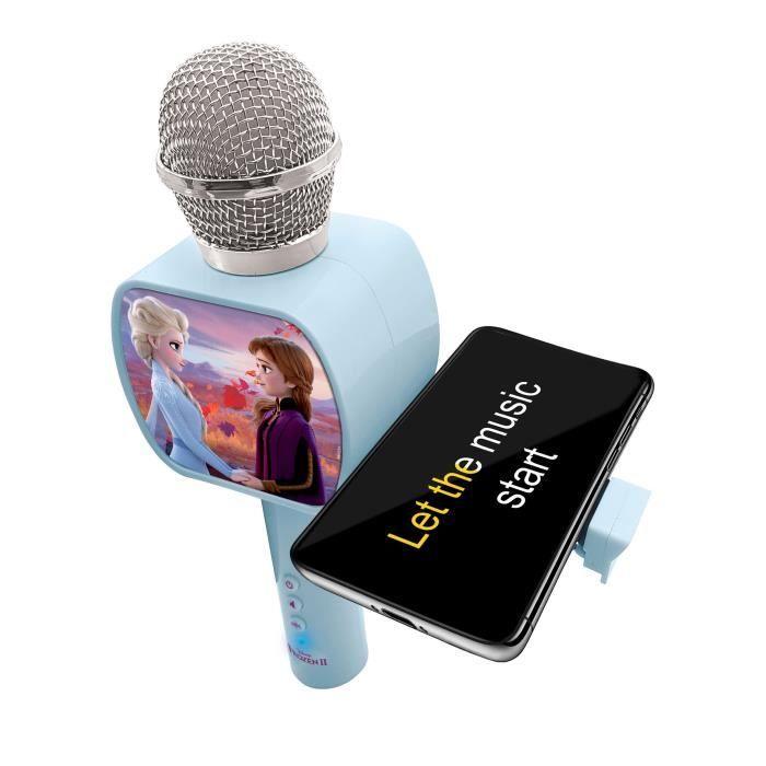 Micro Karaoké sans fil Reine des Neiges - LEXIBOOK - Enceinte Bluetooth® intégrée - 3 tonalités de voix