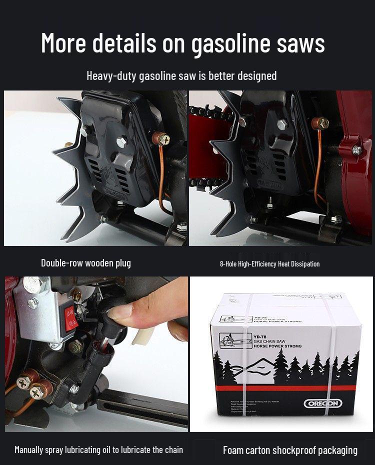 High-Power Oregon 2-Stroke Heavy Duty Gasoline Chainsaw with Original Imported Chain