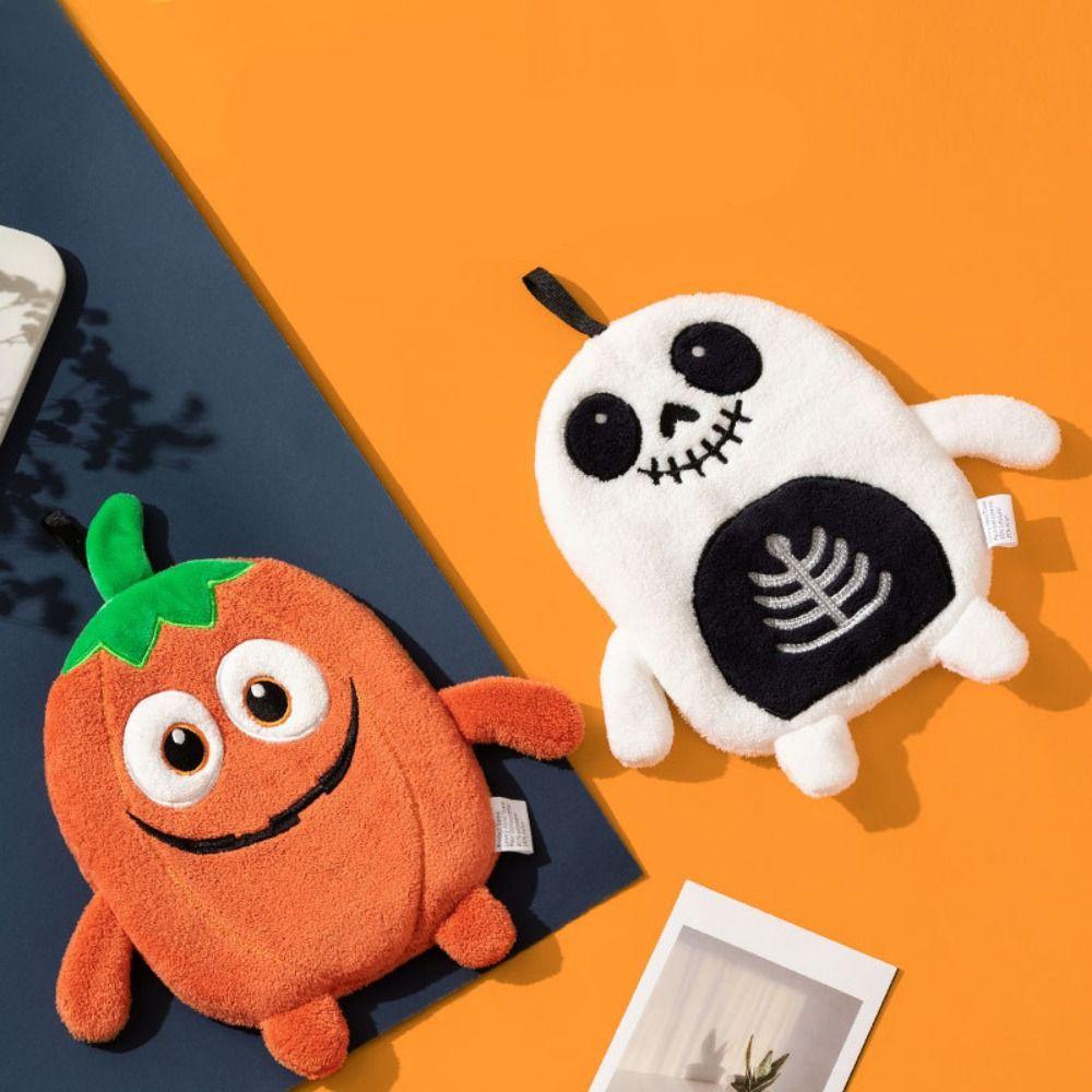 Fashion Halloween Hand Towel Coral Velvet Quick Drying Kitchen Towel Water Absorption Portable Dish Towels