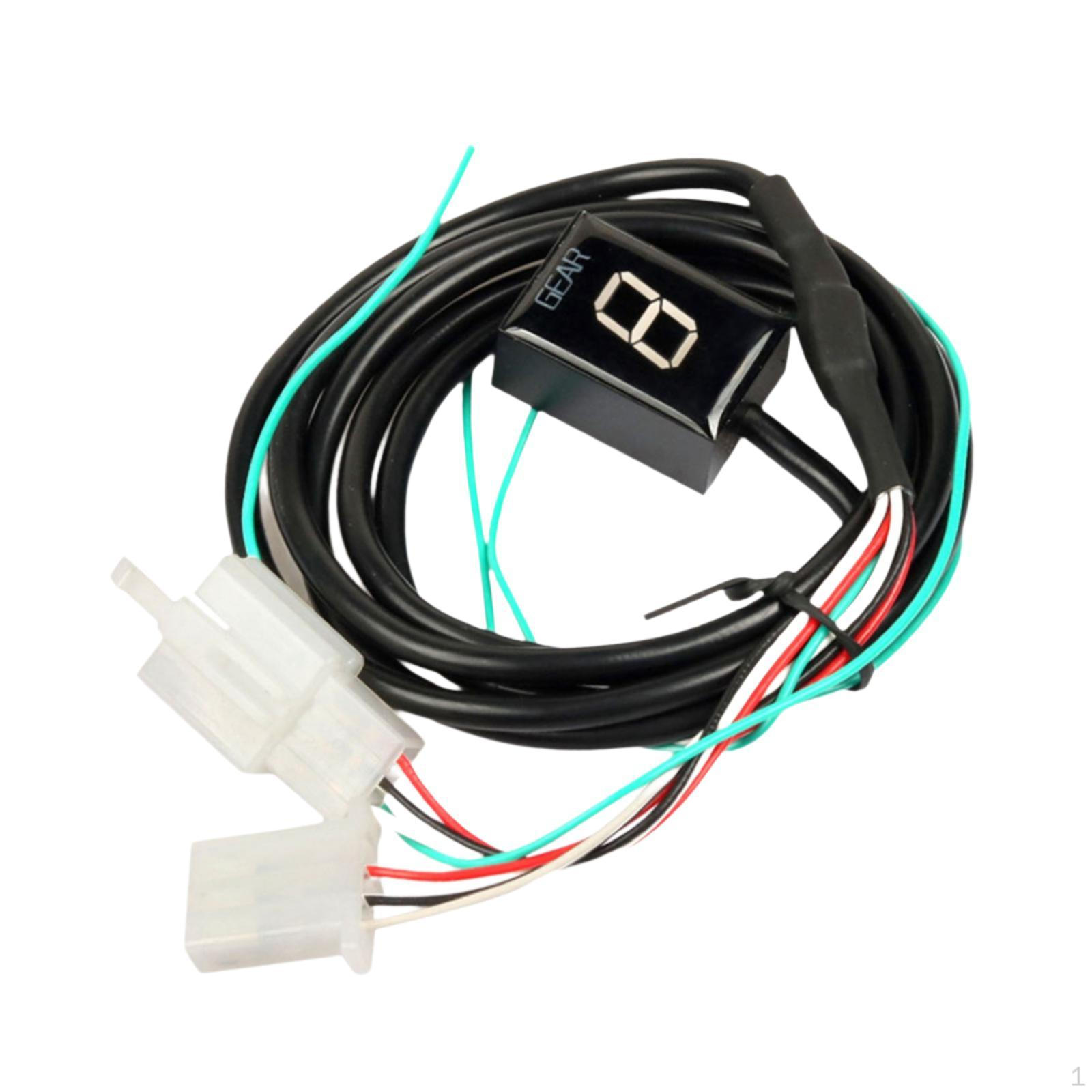 

Индикатор переключения передач мотоцикла Дисплей измерительного прибора Детали датчика Многофункциональный светодиодный цифровой белый