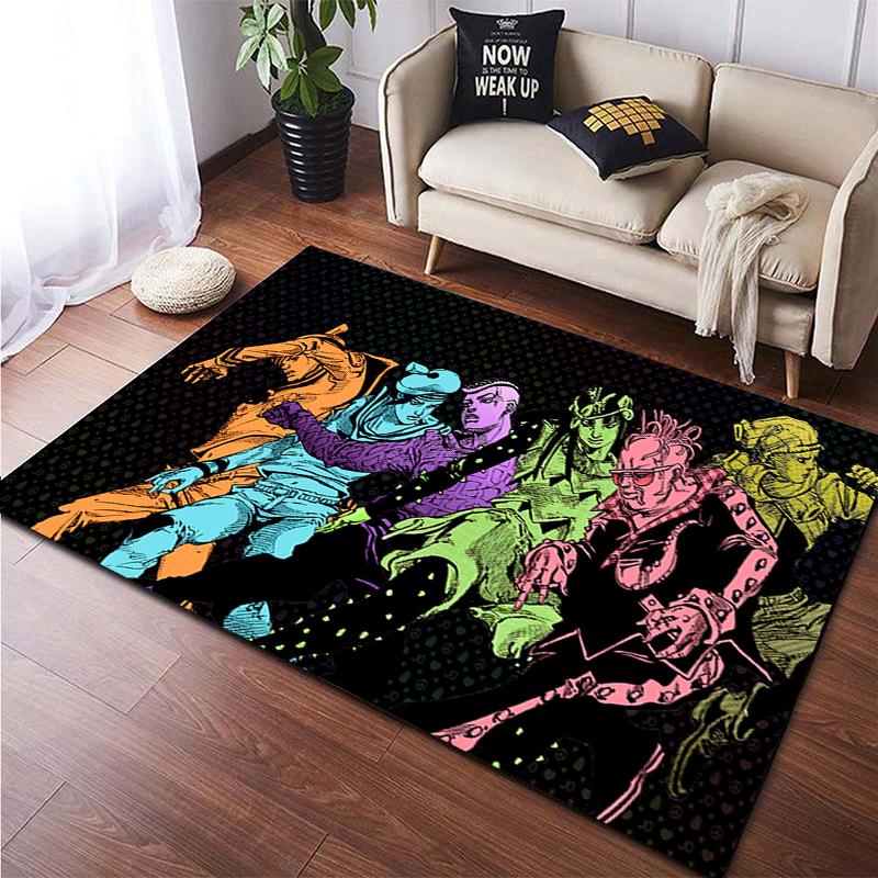 Jojo's Bizarre Adventure Carpet for Living room,Non Slip BATHROOM mat,Portable Lightweight Picnic Mat,bedroom Decor Rug