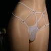 Sissy Pouch Panties Sexy Diamonds T-Back Thongs Men'S Bullets Separated Underwear Hollow Out Low Rise G-String Gay Male Lingerie