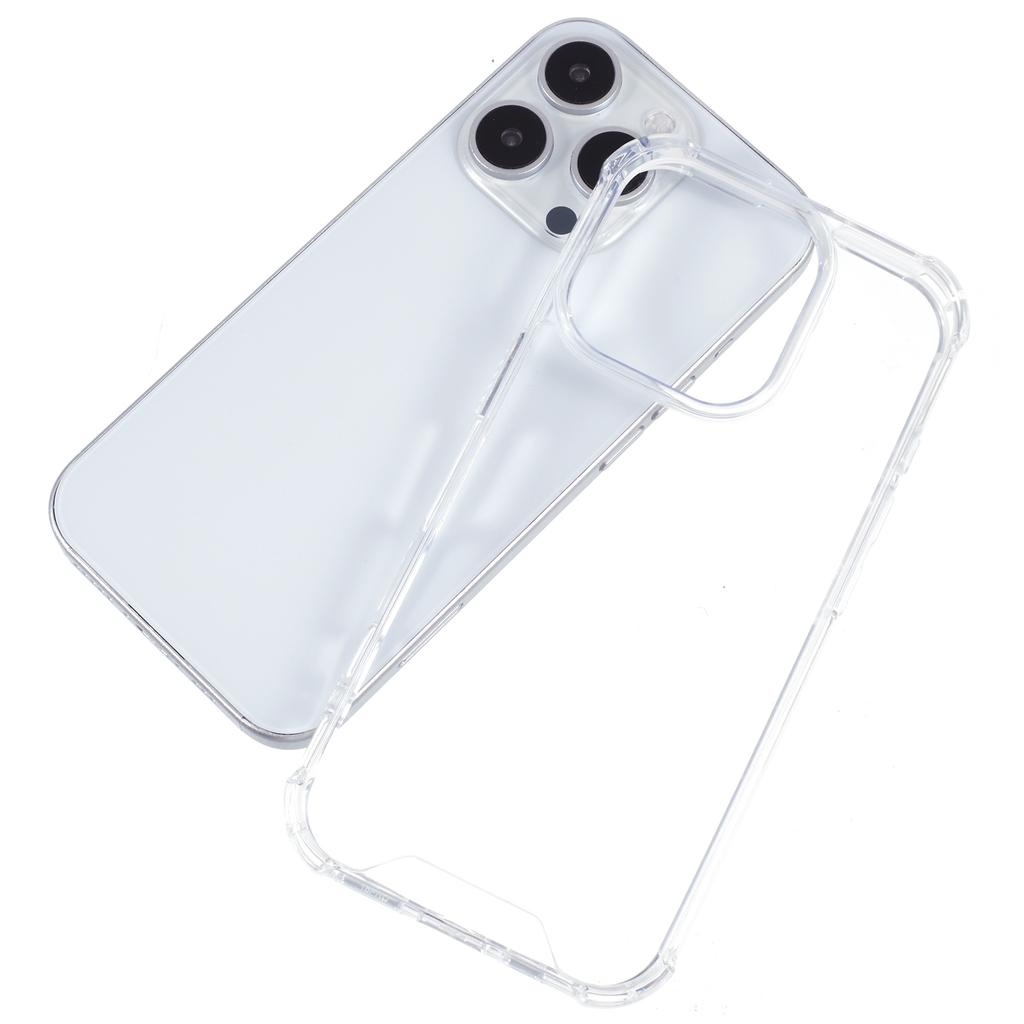 For iPhone 16 Pro Max Case Drop Protection Acrylic+TPU Clear Phone Cover