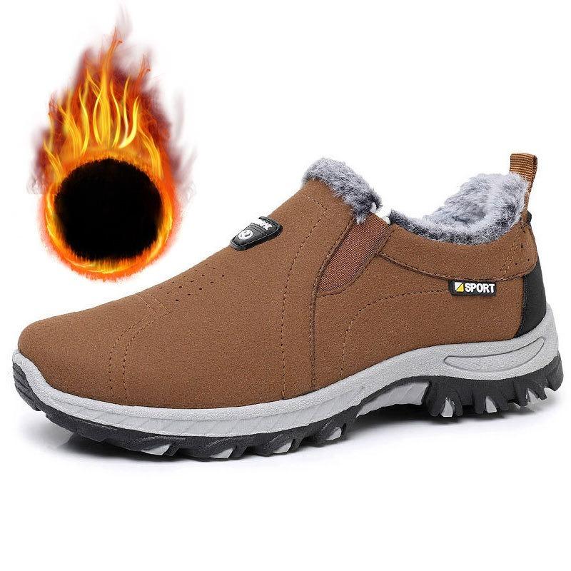 Men's Snow Boots Slip-On Shoes Fashionable Casual Winter Boots