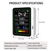 5 In 1 Formaldehyde Monitor Digital Display Carbon Dioxide Detector Temperature Humidity Monitor for Air Quality Detecting
