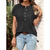 Spring And Summer Women's New Style European And American Tops Solid Color Twisted Buckle Fashion Short-sleeved T-shirt Women
