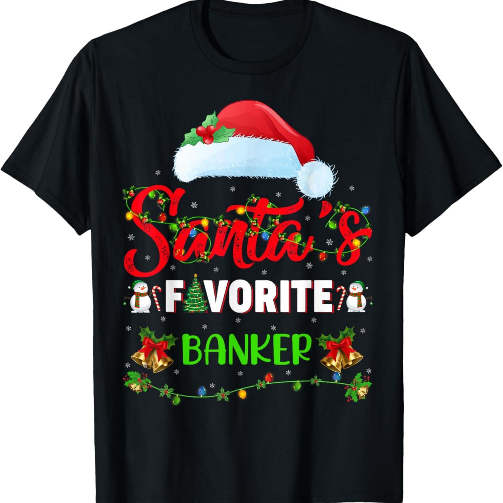 Lighting Xmas Santa s Favorite Banker Christmas T-Shirt XXXXXL разноцветный