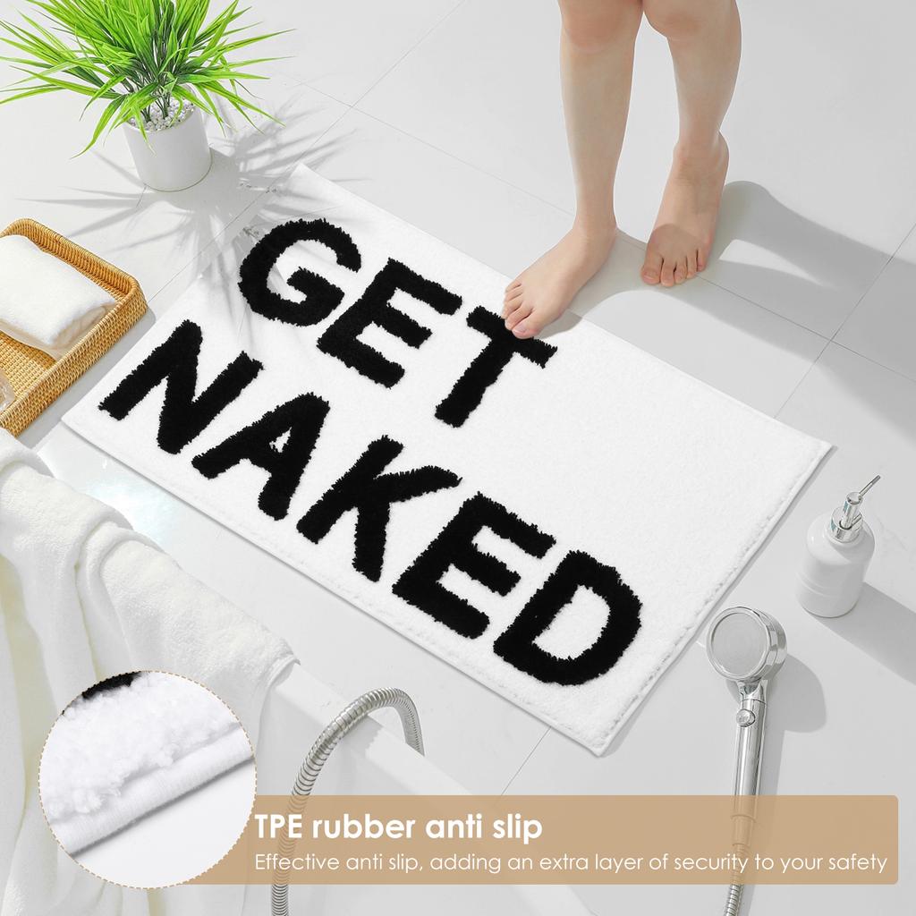 Koupelnová předložka Polyester Absorpční podlahová rohož 50x80 CM Vtipný koupelnový koberec Pohodlná protiskluzová rohož ke sprchovým dveřím pro domácí dekoraci