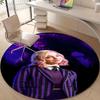 1pc Addams Family Wednesday Enid1 Design Printed Area Round Carpet for Bedroom Living Room Home Decor Rugs Mat Non Slip Mat Rug for Bedside
