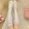 1 Pair Lace Ruffle Style Socks Long Socks Girls Breathable Cute Lolitas Socks Sexy Cotton Womens Autumn Thin Calf Socks