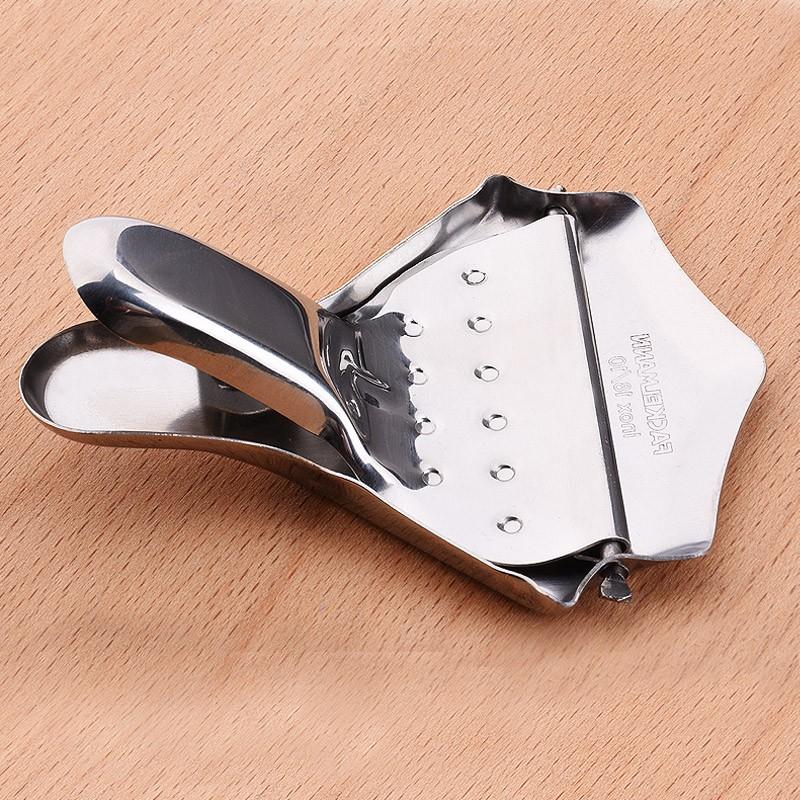 Stainless Steel Lemon Slice Squeezers Set, Manual Juicer for Orange Lime Citrus, Handheld Lemon Wedge Clips, Silver