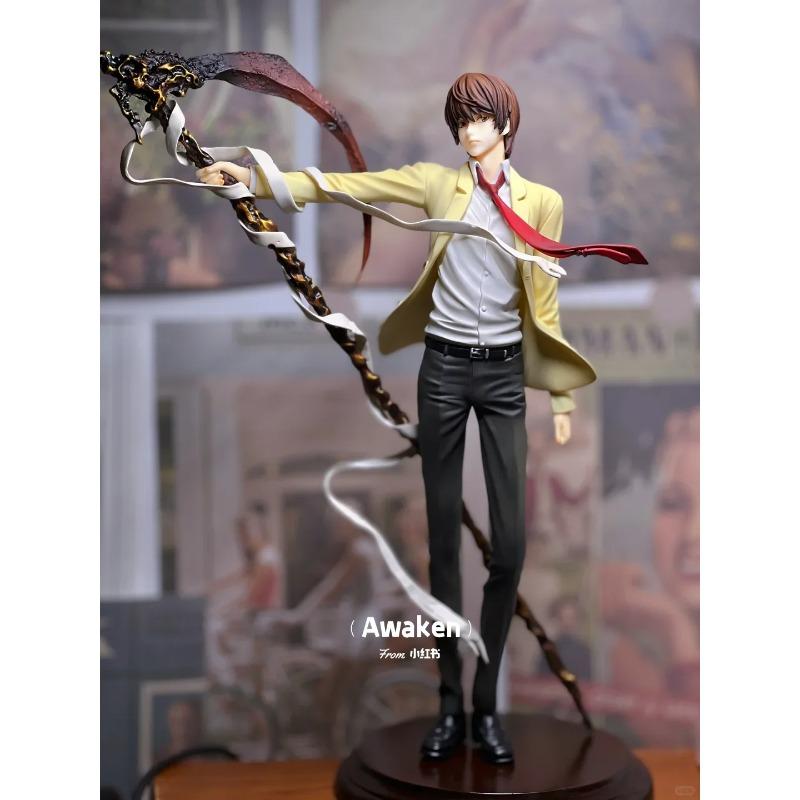 Death 26Cm Note Anime Yagami Light Action Figure Statue Figurines Pvc Collection Sculpture Model Toy Boy Christmas Gift Ornament