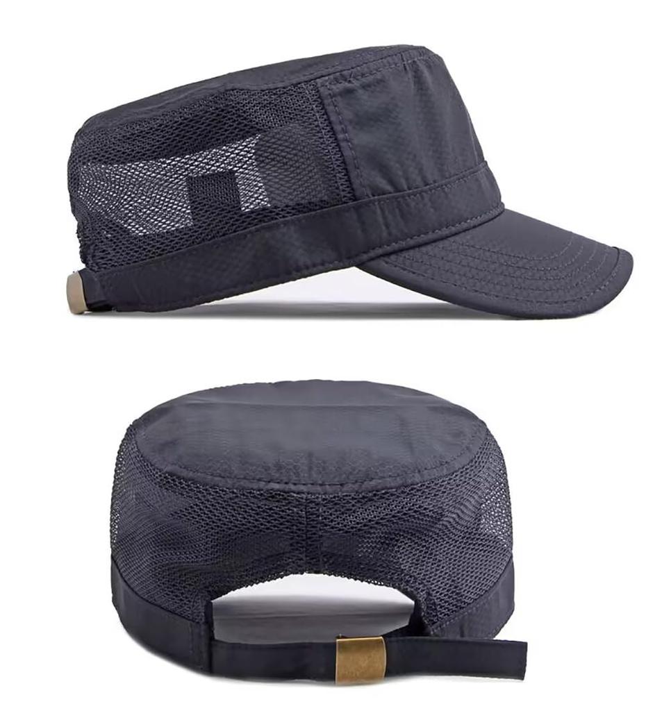 LOJAX Mesh Work Cool Summer Solid Military Style Men's Cap, Hat, Lightweight, Quick-Drying, (Army Green)