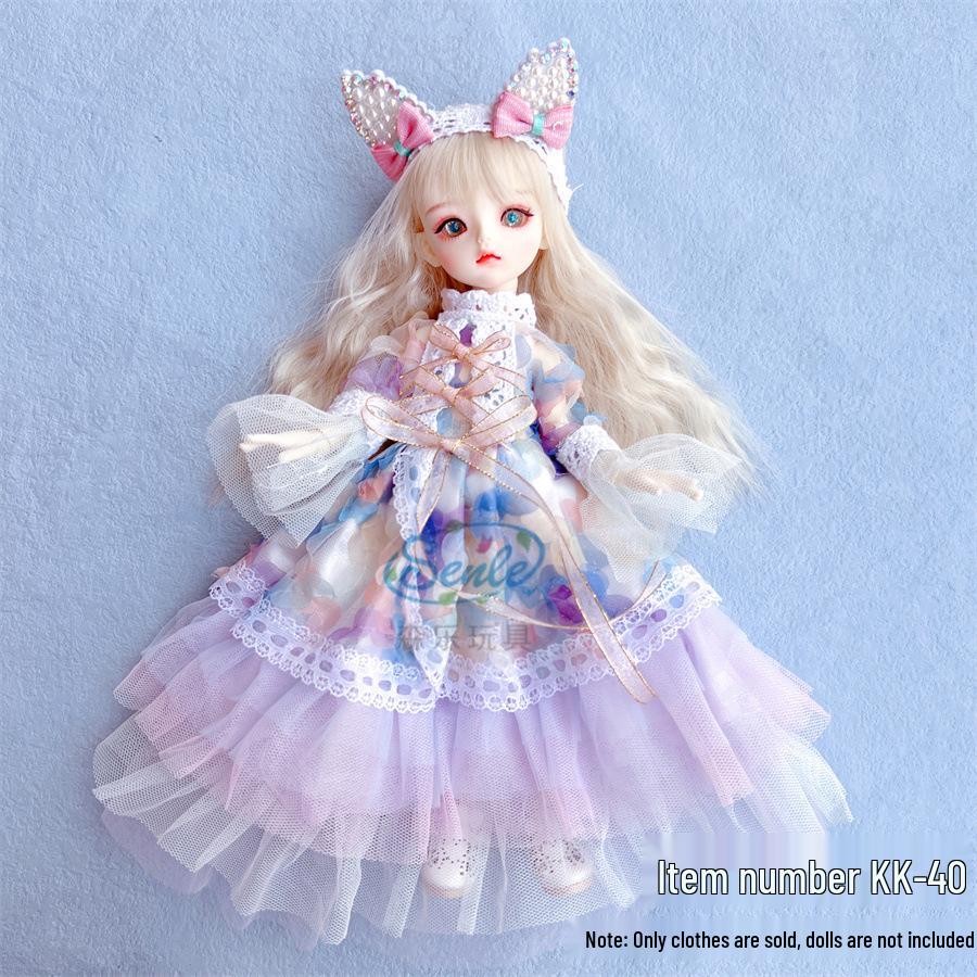 30 Cm BJD Doll Lolita Outfit Set - 6-Minute Dress Change for Girl's Gift