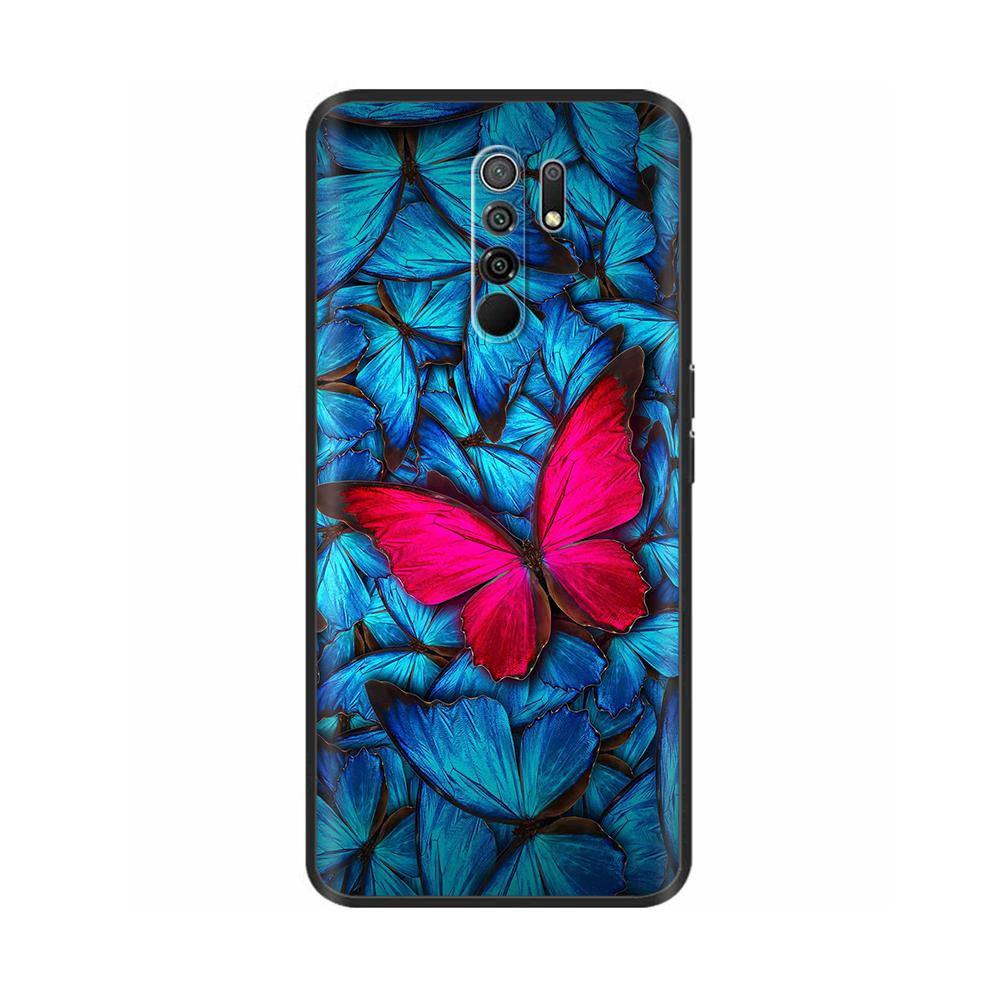 Silicon Case for Xiaomi Redmi 9 Redmi9 Case Back Cover Coque Funda Shell Soft Black TPU Cute Cartoon Phone Bag Bumper Protective