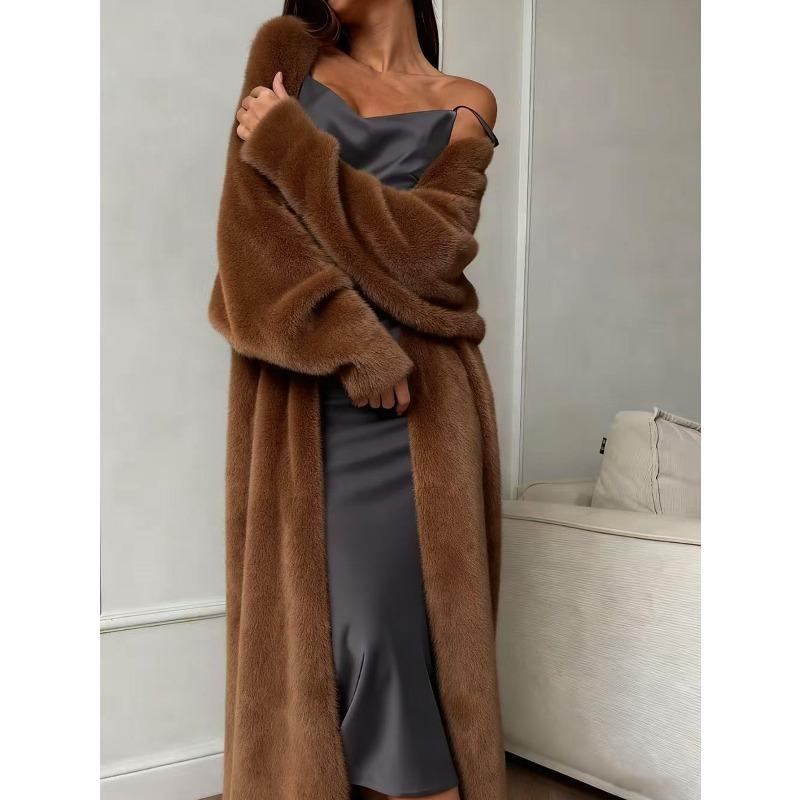 IHUASU Women's Vintage Casual Solid Color Print Autumn Winter Long Sleeve Jackets & Coats