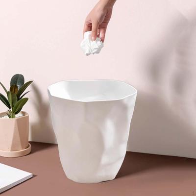 Garbage Bin, Round Waste Rubbish Basket Trash Can, Paper Bin for Office, Washroom,