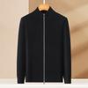 [100% Sheep Wool] Old Money Style Jacquard Knitted Sweater Men's Autumn Fashion Casual Wool Cardigan Coat
