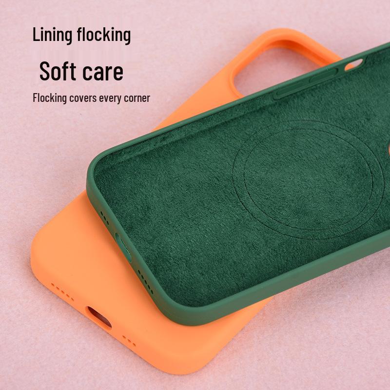 Magnetic Liquid Silicone Protective Case for iPhone 15 Pro Max - Drop-proof, Skin-friendly, with Animation Pop-up Feature