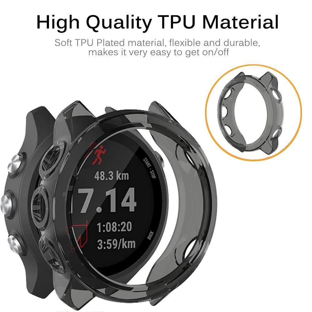 Ochranné puzdro 2 v 1 + Ochranná fólia na displej pre Garmin Forerunner 245 245 Music Mäkký TPU ochranný kryt Škrupina Tvrdené sklo Fólia
