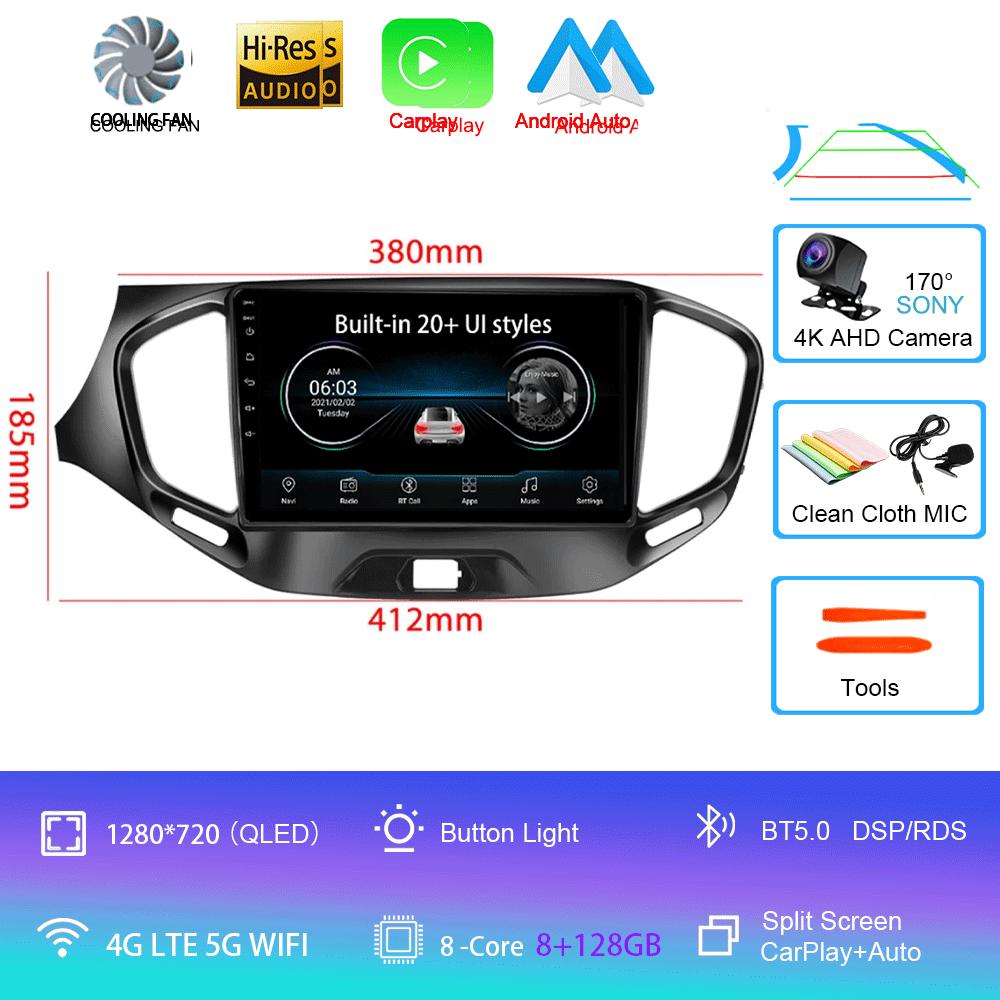 For LADA Vesta Cross Sport 2015-2019 Wireless Carplay Stereo Head Unit 2DIN Screen Android 14 Car Radio Multimedia Navigation 4G