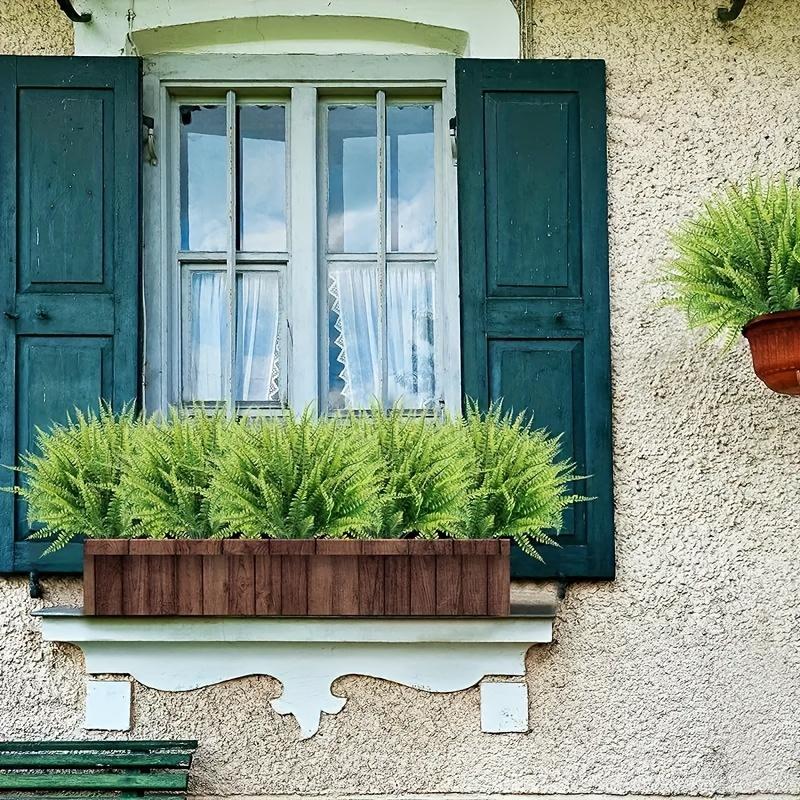 Artificial Plants, Outdoor UV Resistant Fake Plants, Premium Oxidation Resistance Artificial Flower, Real Touch Fake Boston Fern, Indoor Outdoor Hangi