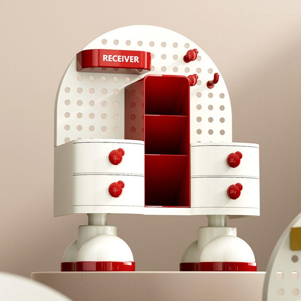 With Drawer Desktop Storage Rack Multi Functional Desktop Organizer Desk Shelf  Desktop Use