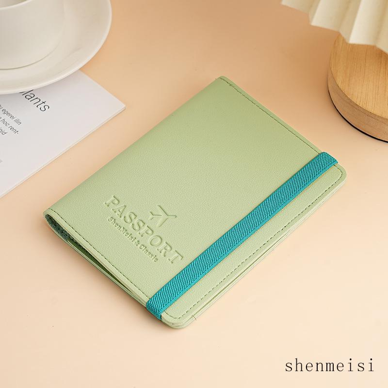 Fashion PU Strap Passport Wallets Women Men Passport Holder Case Ticket Holder ID Card Holder Passport Covers Travel Accessories