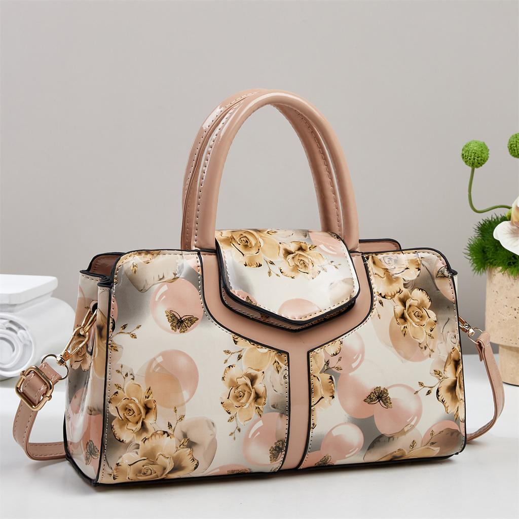 New Printed Splicing Large Capacity Fashion Design Shoulder Bag Textured Light Luxury Trendy Bag For Women
