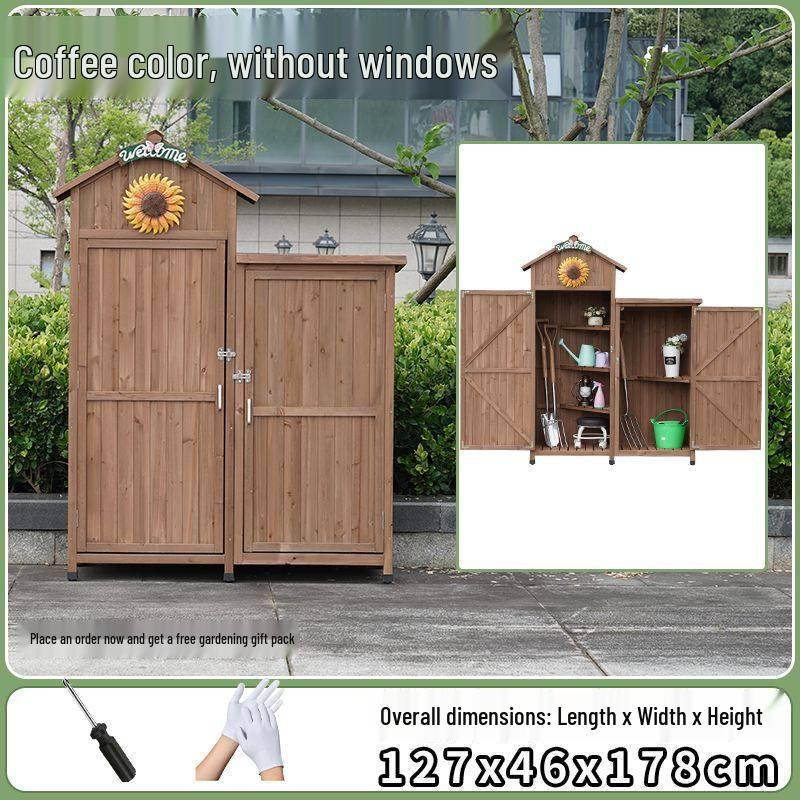 Outdoor Anti-Corrosion Sunscreen Storage Cabinet for Garden and Courtyard