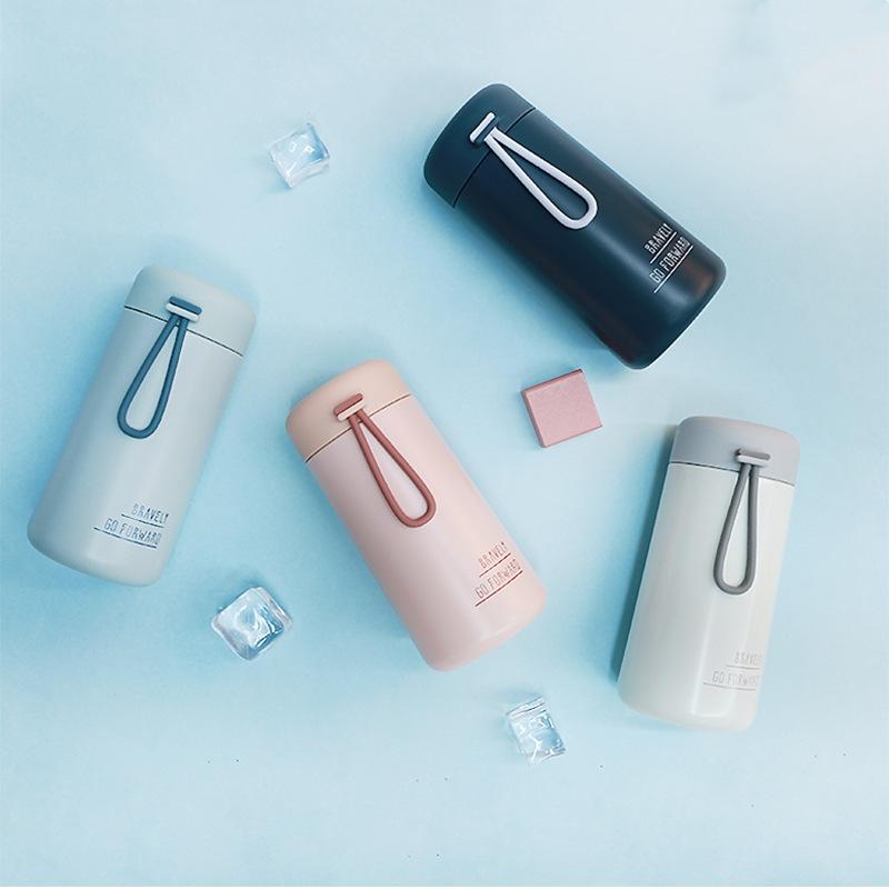 1PCS Tumbler Thermos Cup Milky White Coffee Mug Car Insulated Water Bottle Travel Stainless Steel Vacuum Flasks Drinking Kettle