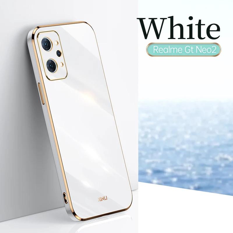 Square Plating Phone Case On For Realme GT Neo 2 3 3T GT2 Pro Neo2 2T GT G ShockProof Soft TPU Back Cover Phone Cases
