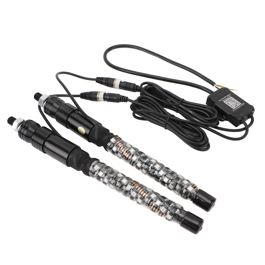 1ft LED Whip Light 20 Colors Waterproof Overload Protection Remote Control Flagpole Antenna Whips