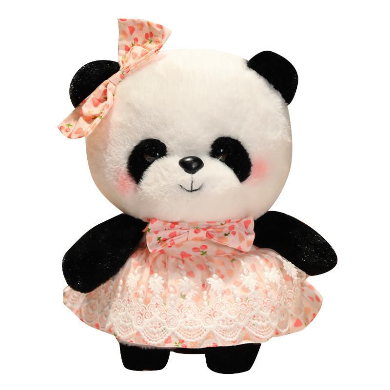 Sweet Cute Lolita Dress Panda Plush Toys Cartoon Girls Birthday Gifts Dolls