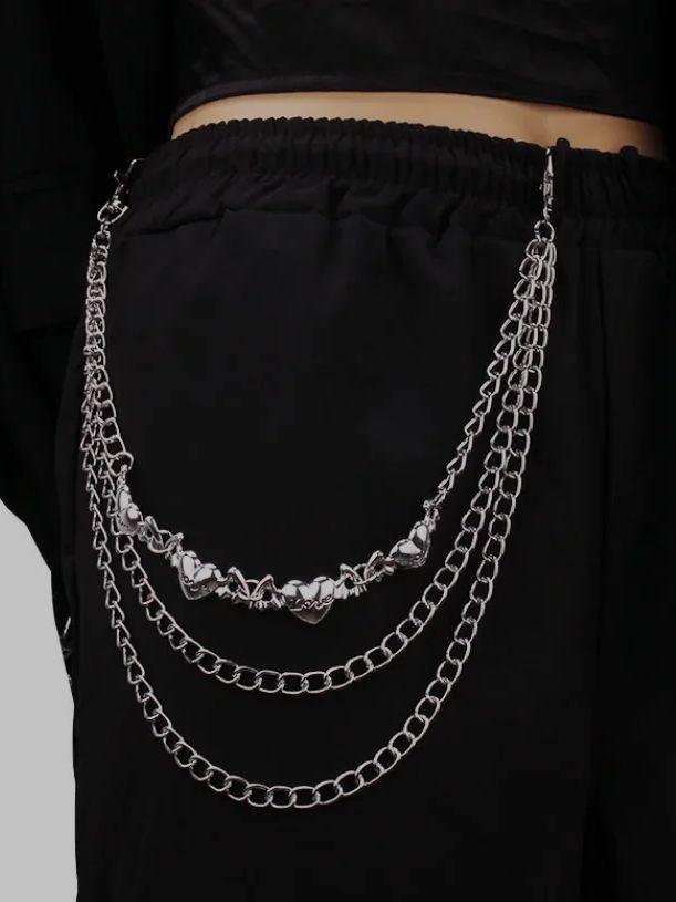 

Hip Hop Punk Rock Metal Rivet Pants Waist Chain Men Women Key Chains Trousers Wallet Keychain Jeans Unisex Hip-hop Jewelry Gift