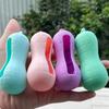 Bow Candy Peanut Shape Silicone Lipstick Cover Keychains Portable Solid Color Lipstick Storage Bag Light Weight Lip Balm Holder